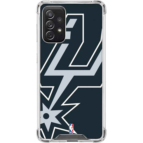 NBA San Antonio Spurs Large Logo Galaxy A72 5G Clear Case